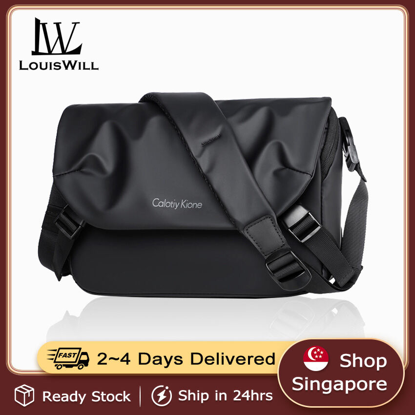 LouisWill Men's Crossbody Bags Shoulder Bag Oxford Cloth Waist Beg Men Bag Sports Bag Travel Bag with Water Resistant Multifunctional Chest Bag Anti-theft Sling Bag Shoulder Packs Pouch for Travel Spo