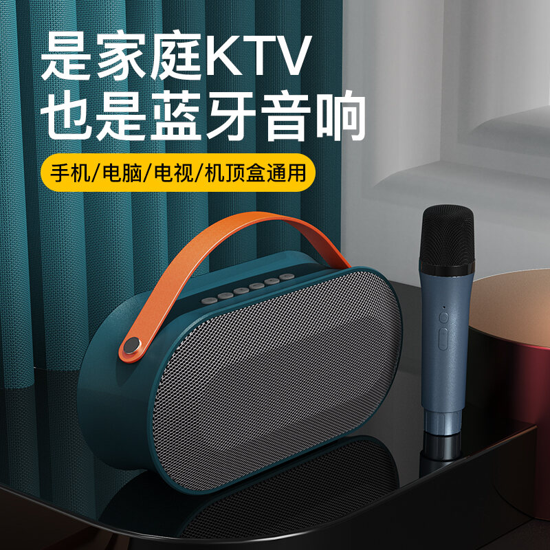 Lebo Portable Karaoke Speaker WeSing Wireless Bluetooth Audio Hi-Fi Sound Quality Moving Coil Microphone Core Mobile KTV