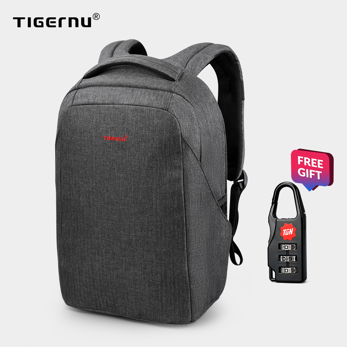 Tigernu 15.6" Splashproof Fabric Anti-theft Backpack for 15.6" Laptop 3237 - intl