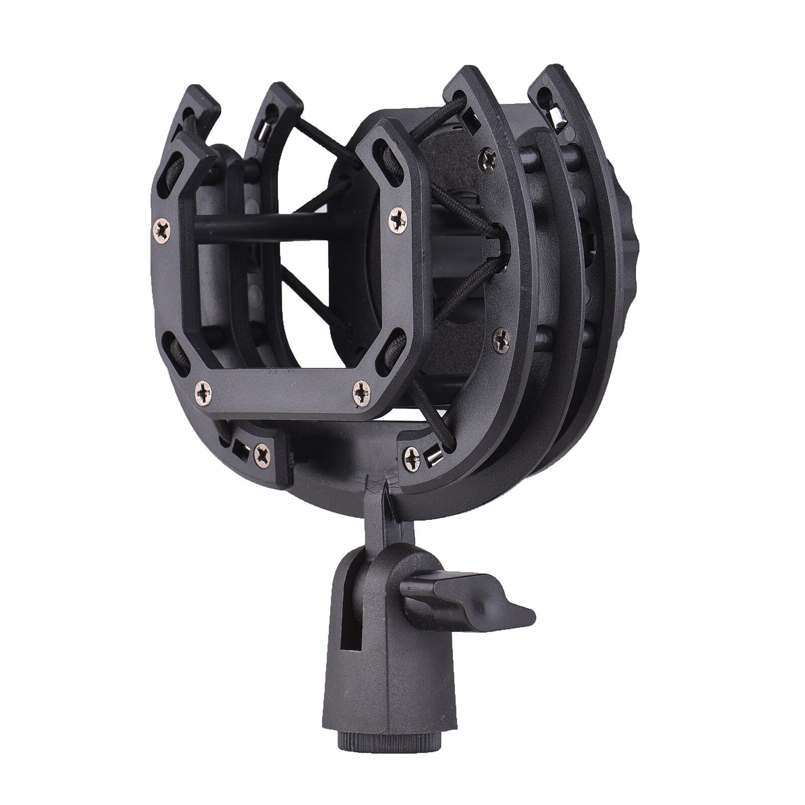 dodocool Microphone Shock Mount Suspension Holder Clip 180° Foldable for Condenser Microphone Mounting