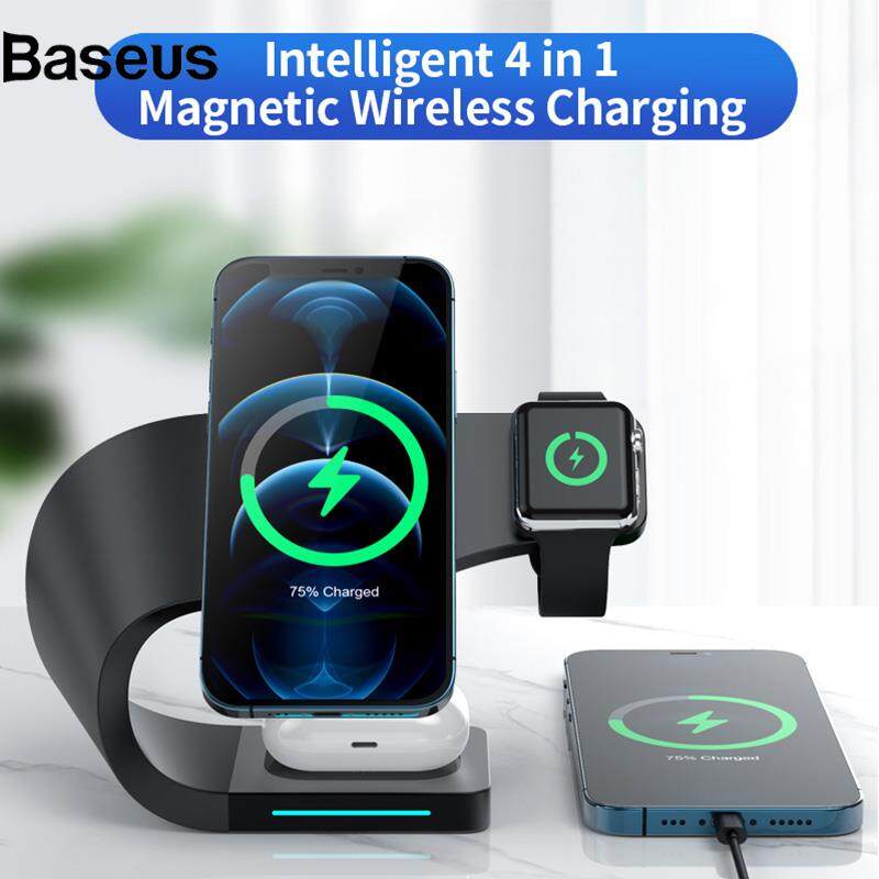 Baseus LDX-178 Wireless Smartwatch Phone Charger Charging Station Dock for Apple/Android Phones/Apple Watch/Airpods
