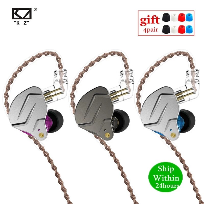 KZ ZSN PRO BA+DD Hybrid technology HIFI Metal In Ear Earphones Bass Earbud Sport Noise Cancelling Headset ZS10 PRO ZST AS10 ES4