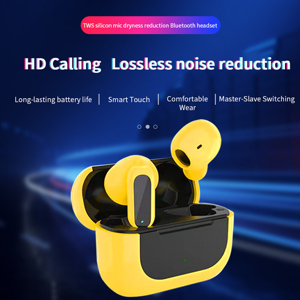 Jerry 6976D E60 TWS Bluetooth-compatible 5.2 Mini Wireless Earphone Earbuds Bass Headphone Sports HiFi Stereo Gaming Headset With Mic For IOS Android