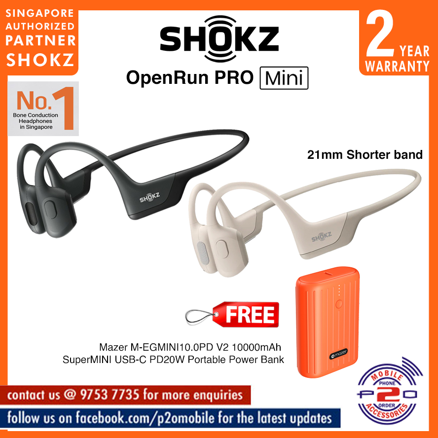 Shokz Openrun PRO MINI Premium Bone Conduction Open-Ear Sport Headphones