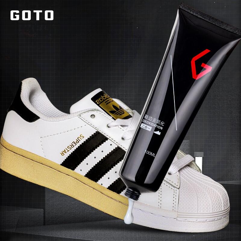 GOTO 100ml Footwear Sneakers Shoes Oxidation Yellow Removal Cleaner Cream Agent Deoxidize White Rubber Outer Sole Restoration