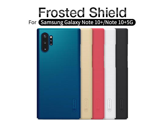 Samsung Galaxy Note 10+ / 10 Plus / 10 / 9 / 8 - Nillkin Frosted Shield Case Shock Resistant Casing Cover Full Coverage Slim Matte Anti Slip Sandstone Black Peacock Blue Red Gold White Impact Drop Dur