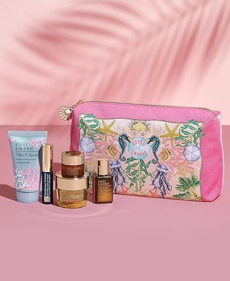 Estee Lauder Spring 6pcs SUPREME+ - LIFT, FIRM & GLOW ROUTINE Valued Gift Set, Pink